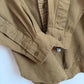 VNTG Polo Ralph Lauren (M) 100% Wool Olive Drab Band Collar WWI Shirt