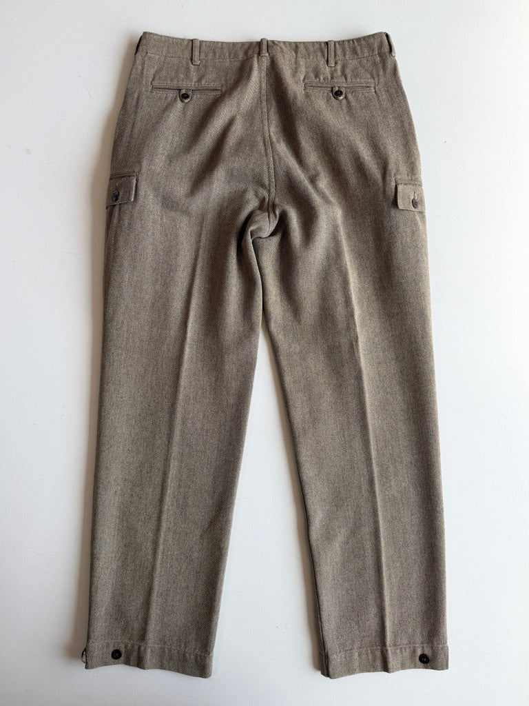 VNTG Polo Ralph Lauren (36x33) Taupe Cotton Twill Cargo Utility Pants