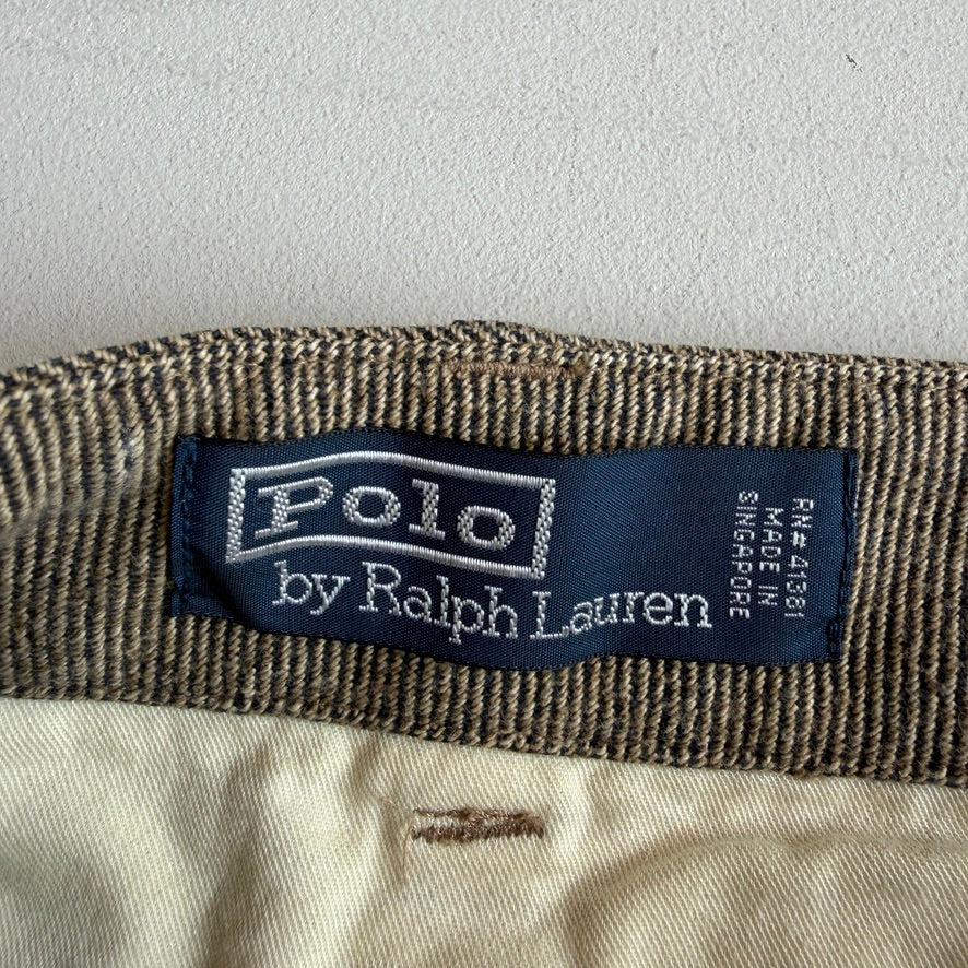 VNTG Polo Ralph Lauren (36x33) Taupe Cotton Twill Cargo Utility Pants