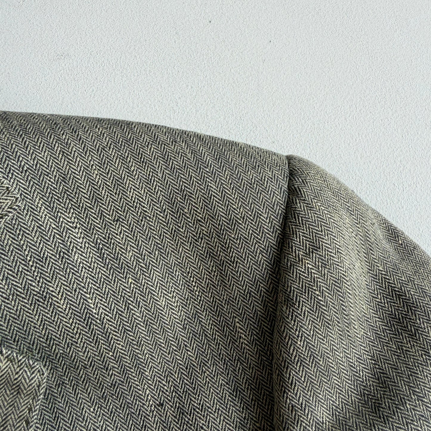 VNTG Ralph Lauren Pre-Purple Label (44L) 100% Linen Spalla Camicia Sport Coat
