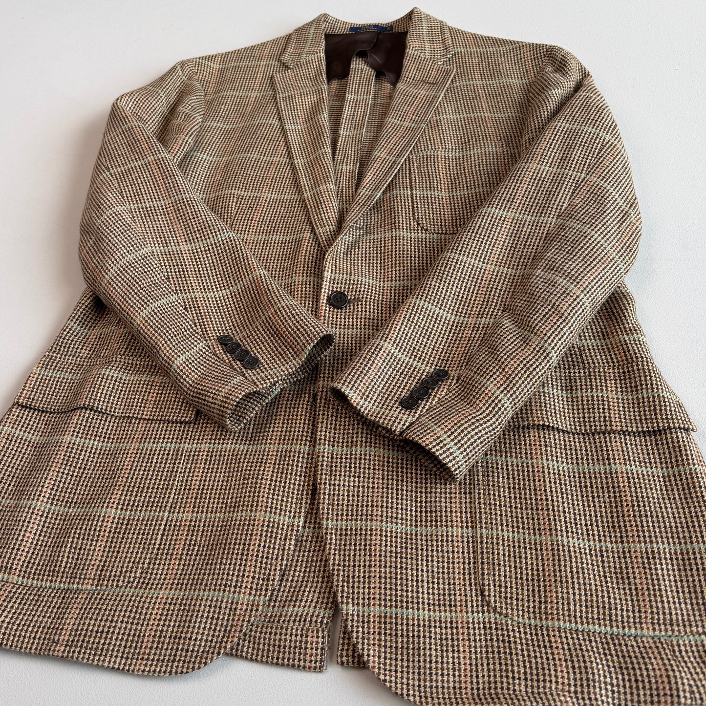 Polo Ralph Lauren (44L) Linen/Silk Overcheck Soft Tailored Sport Coat