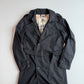 Burberry (54R) Black Poly/Cotton Double Breast Trench Coat