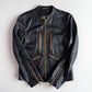 Dolce & Gabbana (48IT / M) Black Leather Brass Zipper Cafe Racer Jacket