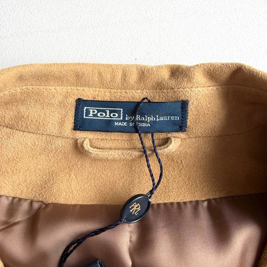 NWT Polo Ralph Lauren (L) Hacking Equestrian Suede Leather Tan Sports Jacket Coa