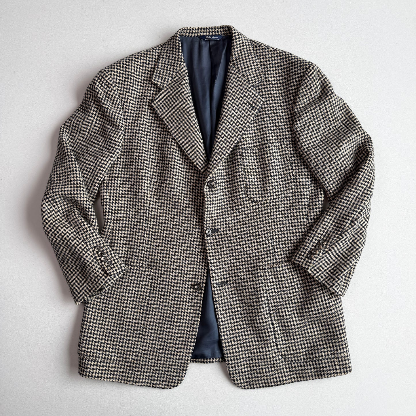 VNTG Ralph Lauren (Pre-Purple Label) 46R Wool Houndstooth Sport Coat