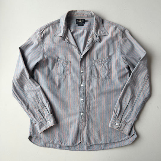 RRL Ralph Lauren (XL) Selvedge Chambray Cotton Striped Heritage Shirt