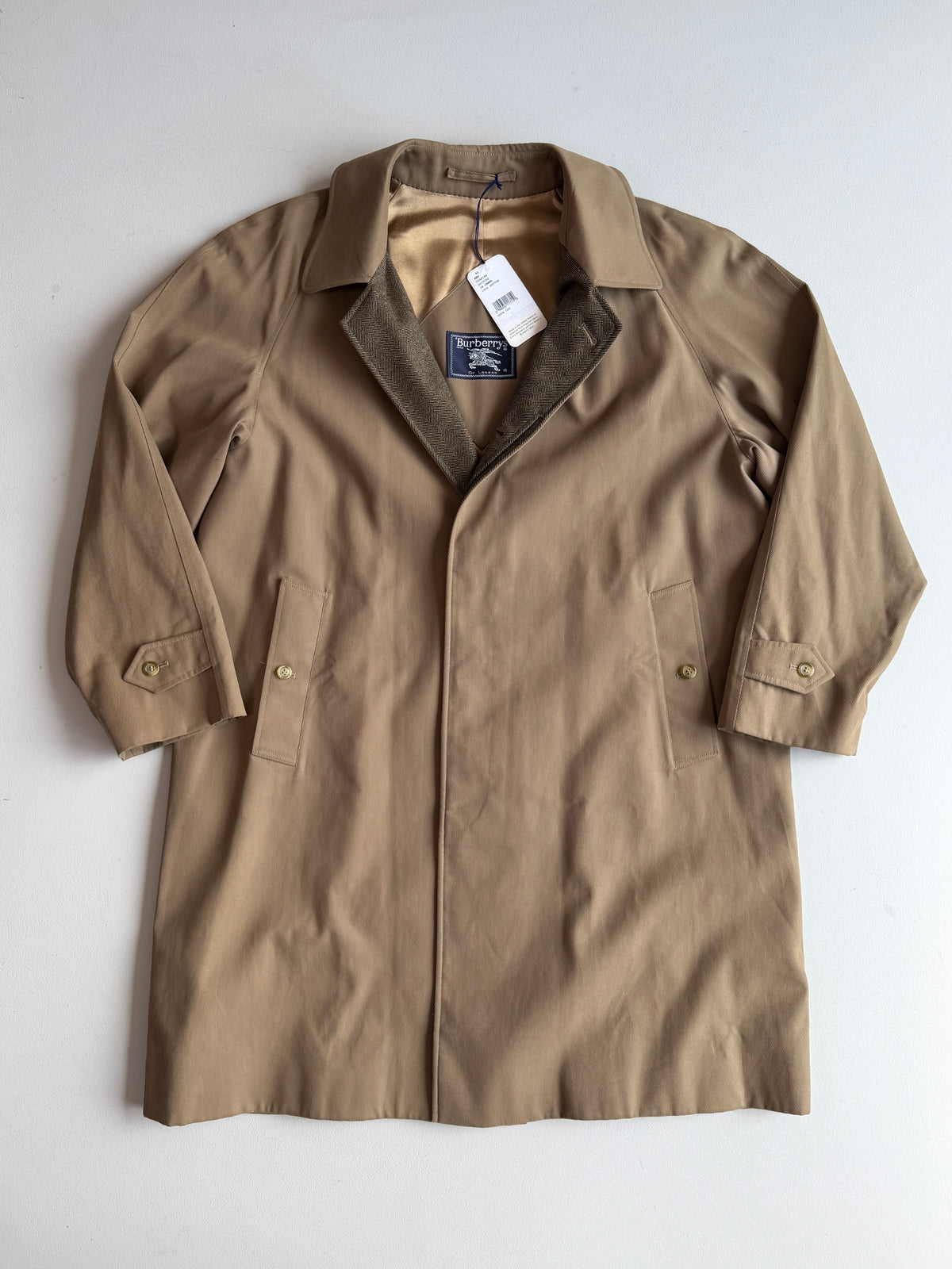 VNTG NWT Burberry (42R /52IT) Calvary Twill Wool Lined Balmacaan Coat