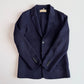 Burberry (2XL, Fits like 44L) Camel Hair Unstructured Navy Blue Sports Coat