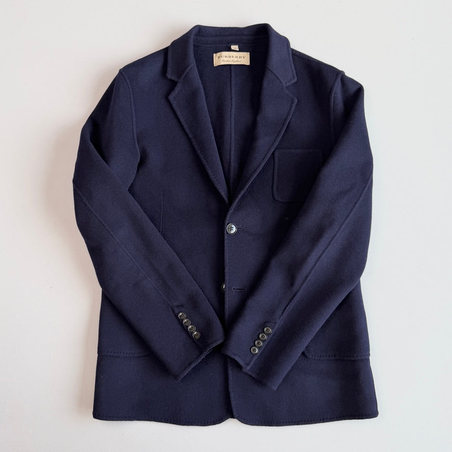 Burberry (2XL, Fits like 44L) Camel Hair Unstructured Navy Blue Sports Coat