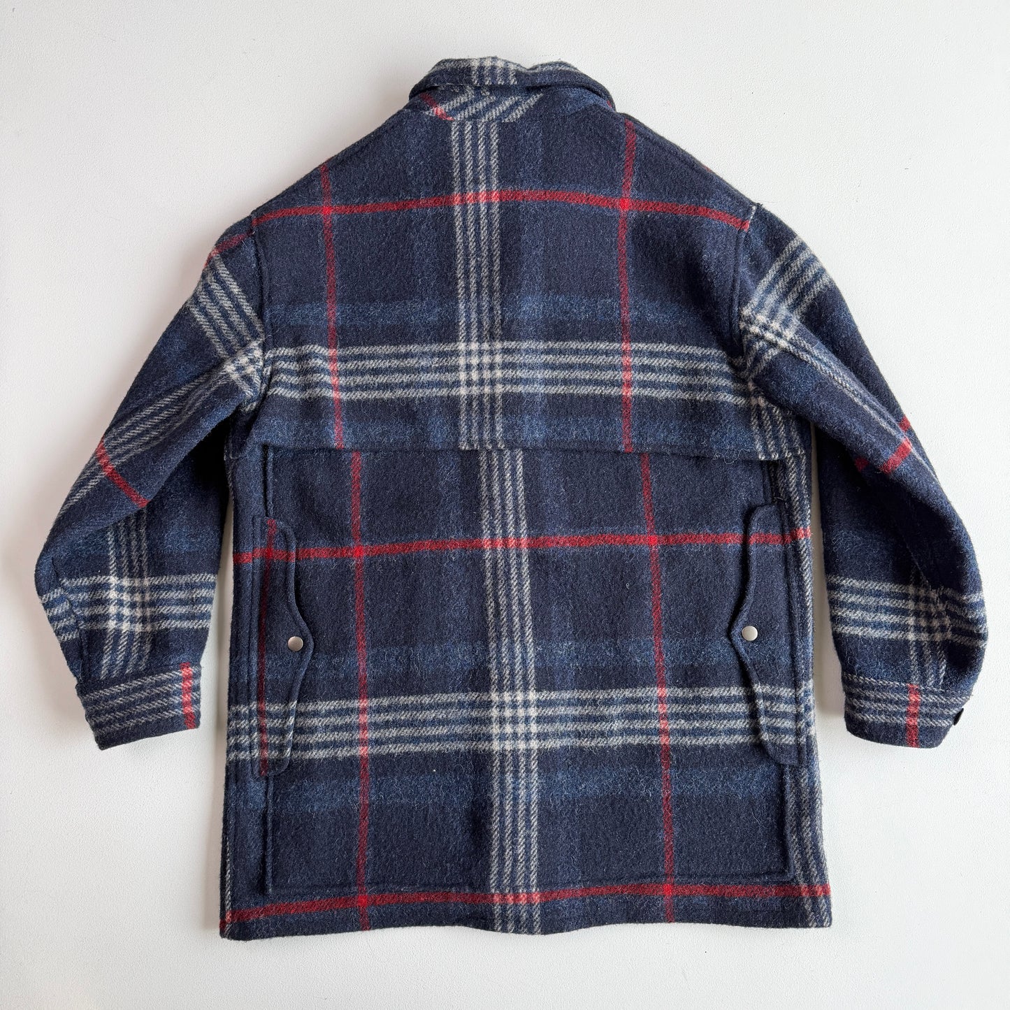 VNTG Polo Ralph Lauren (S) Wool Mackinaw Blue Plaid Coat