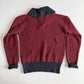 Polo Ralph Lauren (S) 100% Wool Maroon Shawl Collar Rib-Knit Sweater