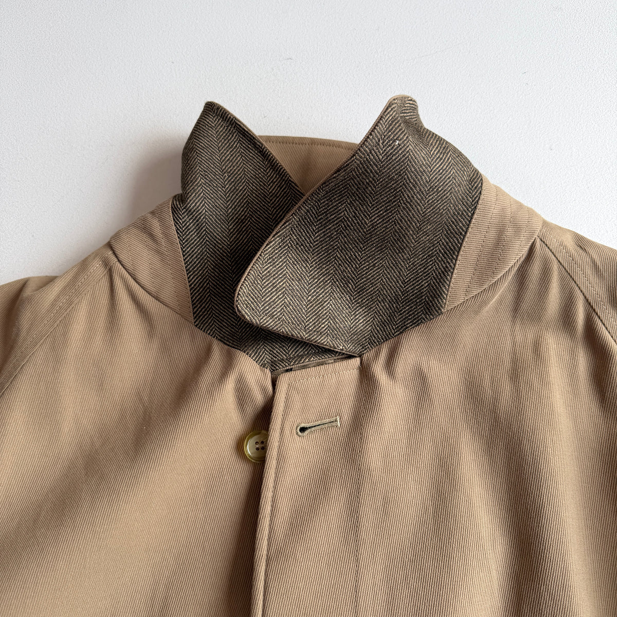 VNTG NWT Burberry (42R /52IT) Calvary Twill Wool Lined Balmacaan Coat