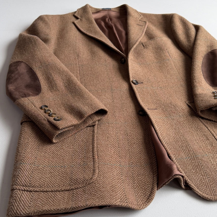 Polo Ralph Lauren (XL) Tweed Wool Multicolor Overcheck Sport Coat