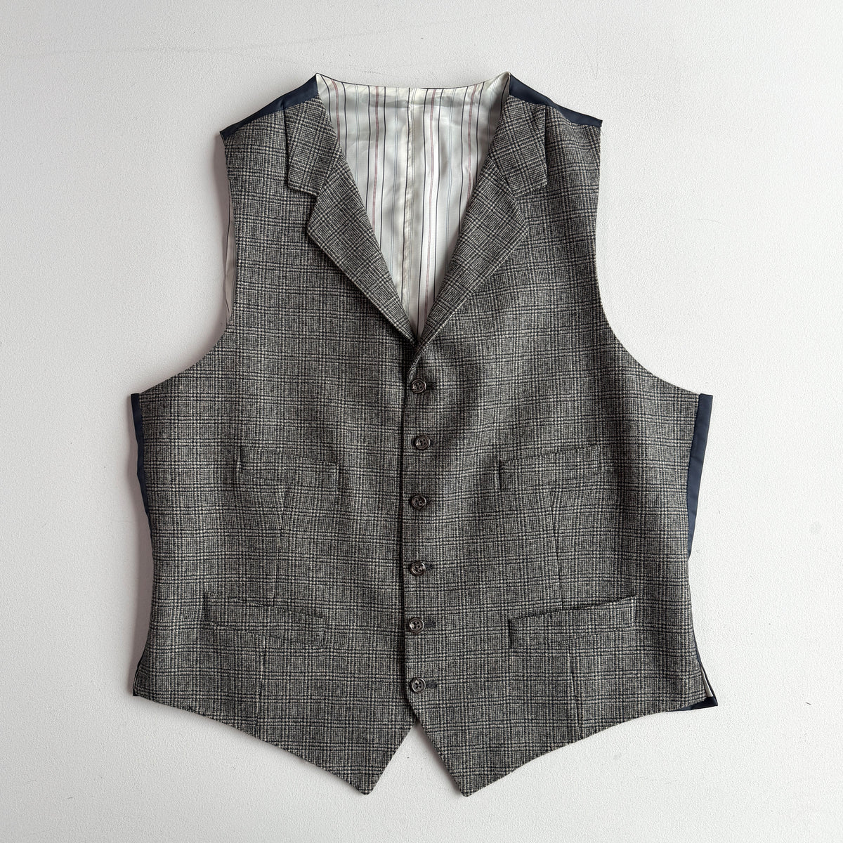 VNTG Polo Ralph Lauren (42R - 34x30) Wool Flannel Glen Check Three-Piece Suit