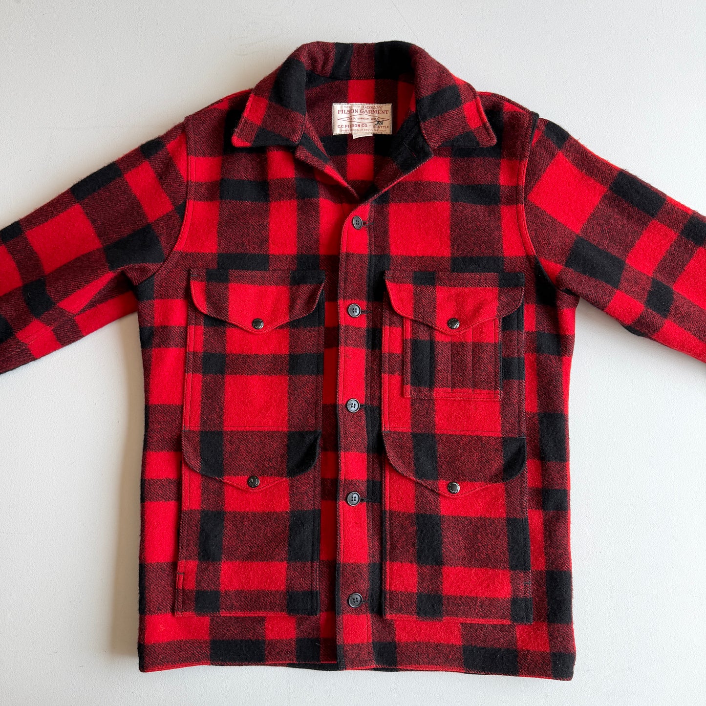 VNTG Filson (40R / M) Buffalo Plaid Wool Mackinaw Cruiser Jacket