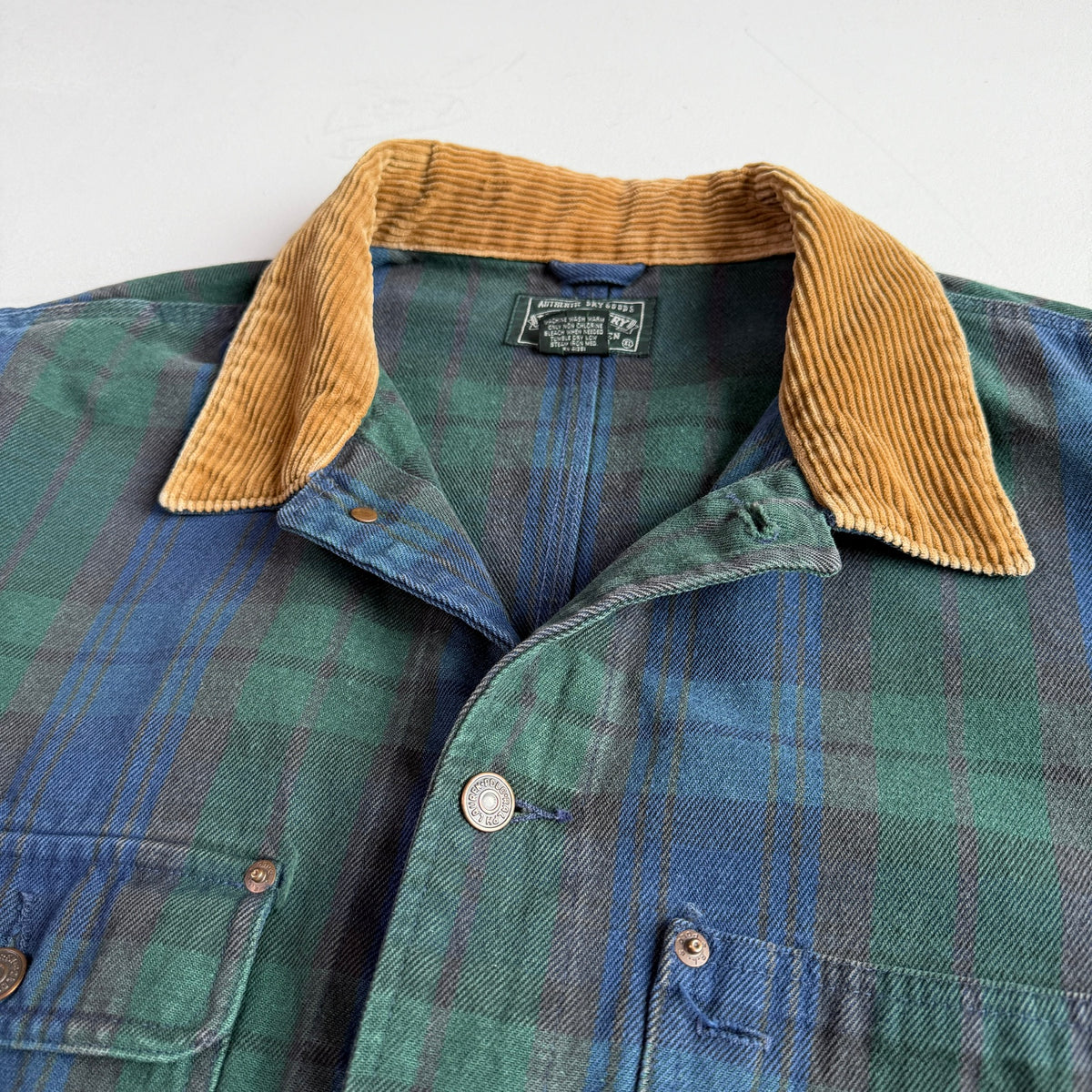 VNTG Ralph Lauren Polo Country (XL) Black Watch Denim Western Trucker Jacket