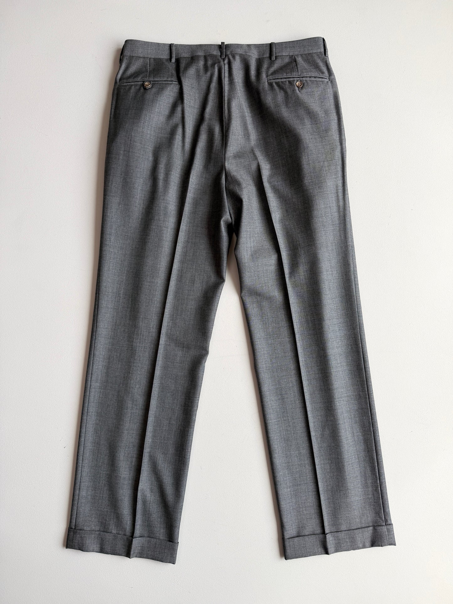 Polo Ralph Lauren (44L, 34x34) 2000s 3-Button Gray Pleated Suit