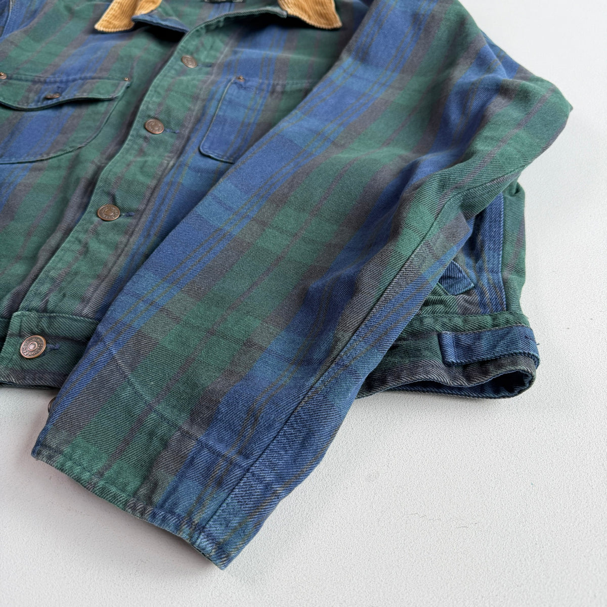 VNTG Ralph Lauren Polo Country (XL) Black Watch Denim Western Trucker Jacket