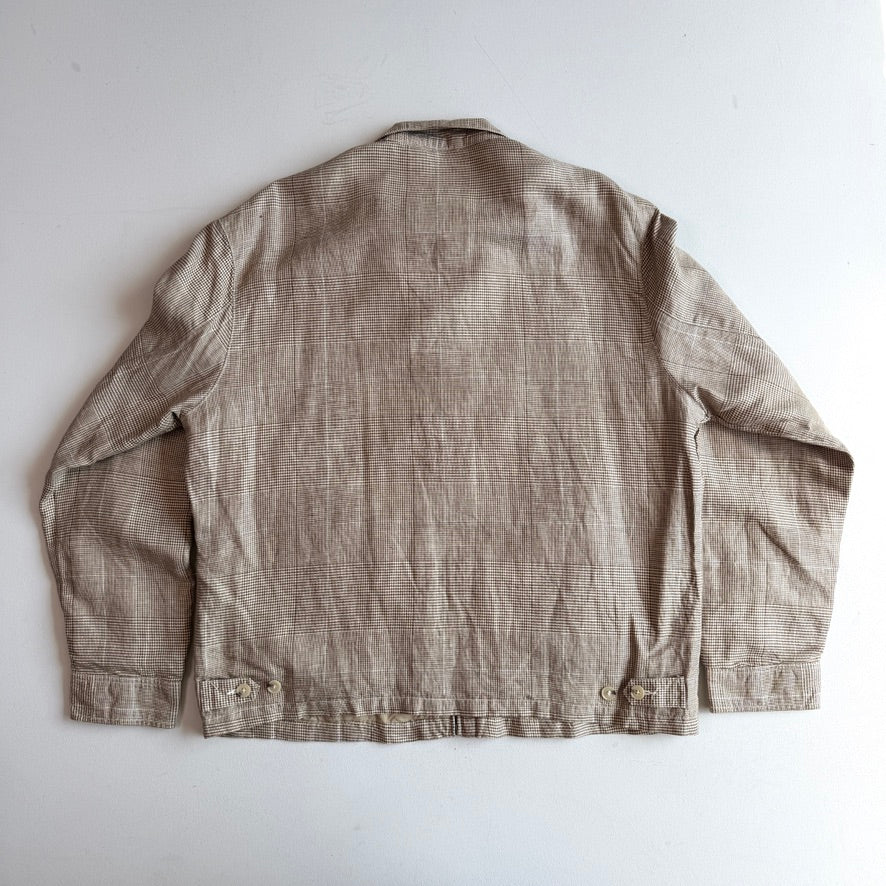 NWT Polo Ralph Lauren (XL) Linen Blend Glen Plaid Lined Lightweight Jacket