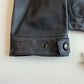 Burberry Brit (M) Leather Slate Blue Zip Hooded Jacket
