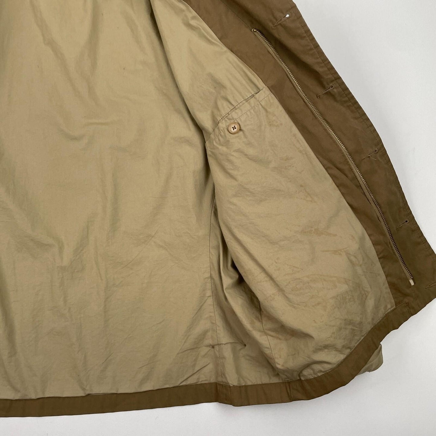 VNTG Polo Ralph Lauren (L/XL) Military WWII Theme Canvas Cotton Half Belt Jacket