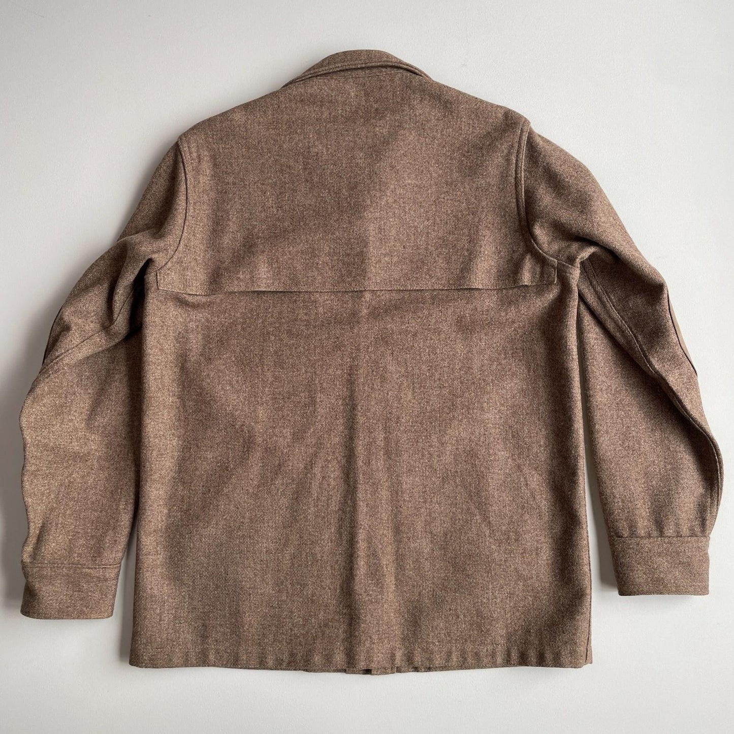VNTG Woolrich Chatham Run (M) Wool Double Cape Peanut Brown Jac-Shirt