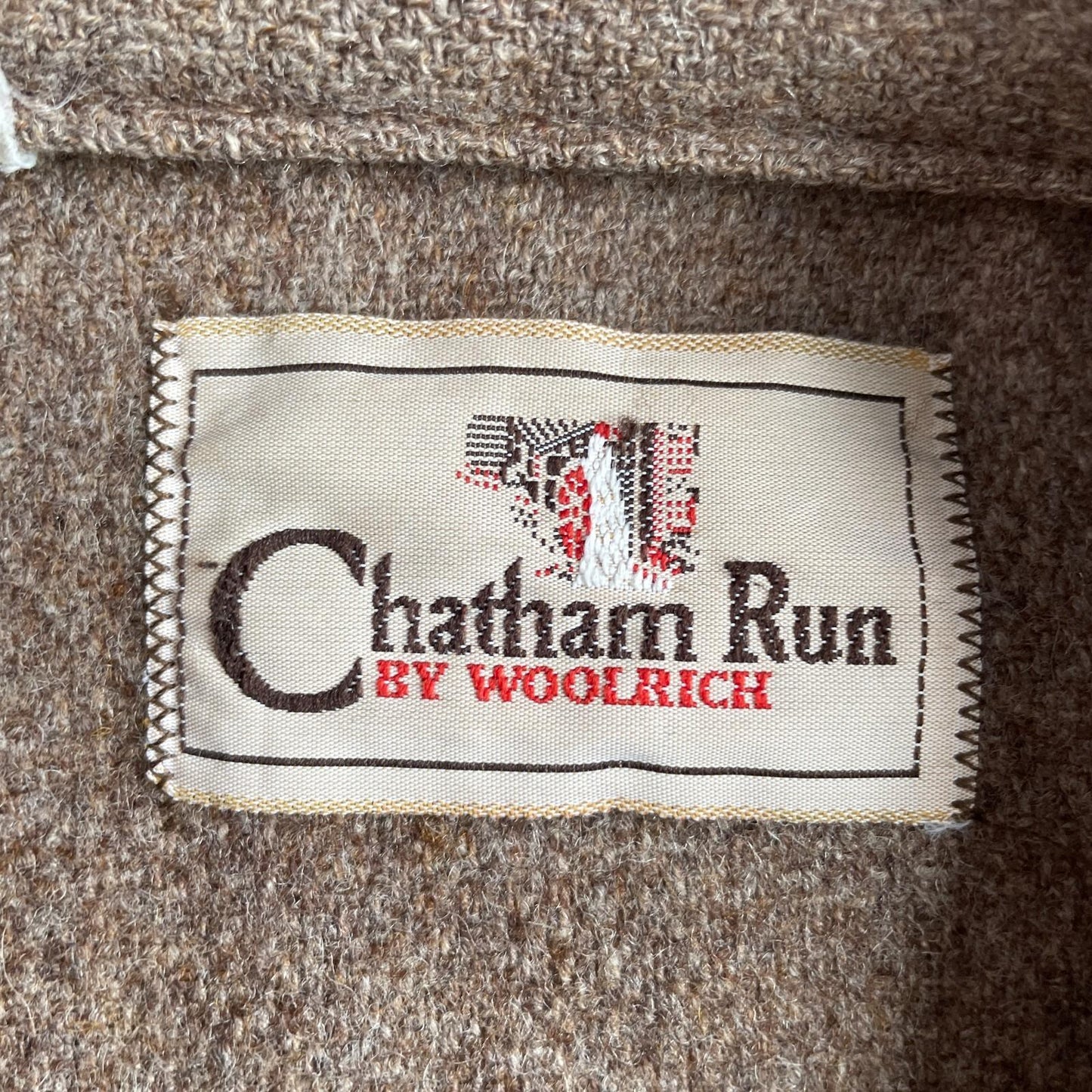 VNTG Woolrich Chatham Run (M) Wool Double Cape Peanut Brown Jac-Shirt