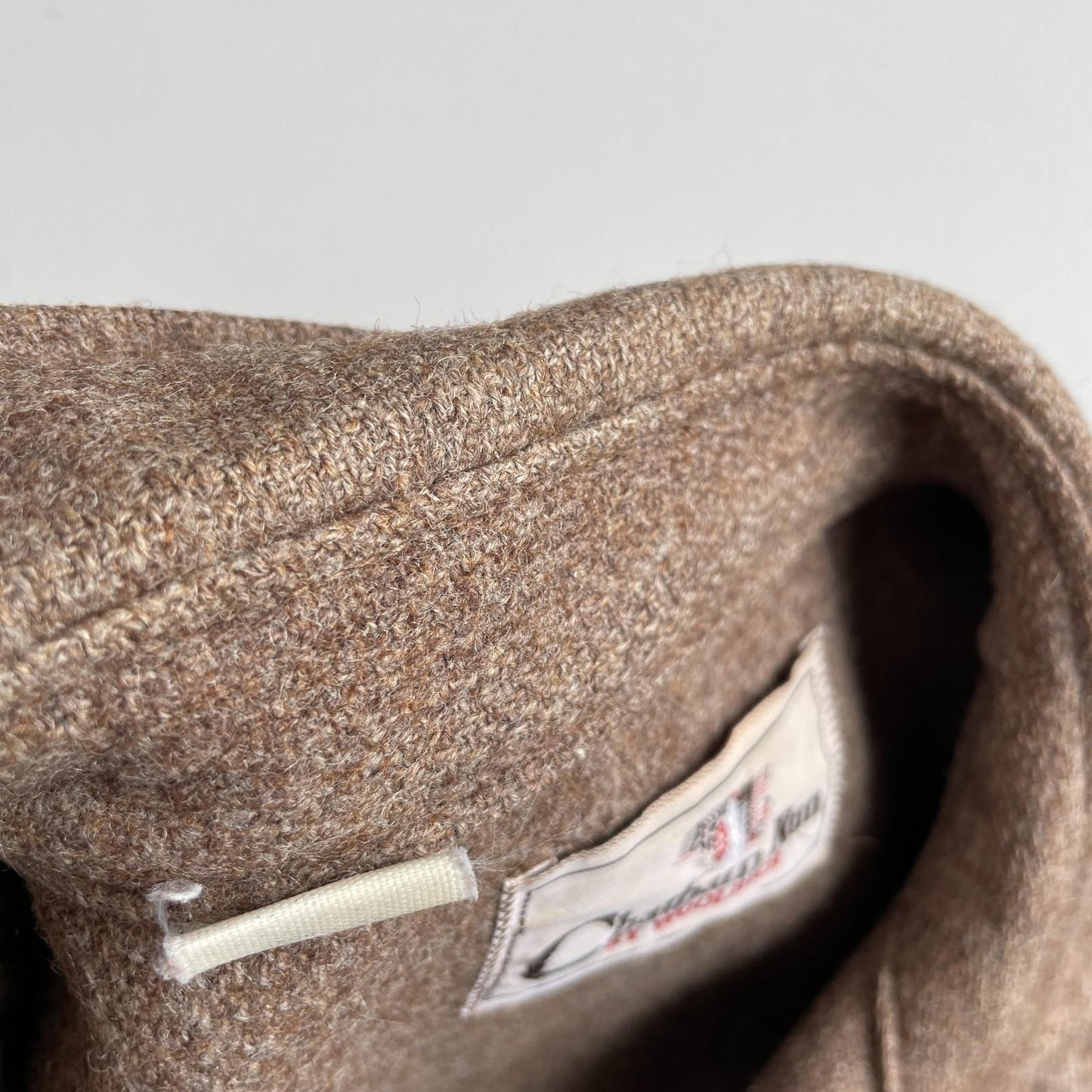 VNTG Woolrich Chatham Run (M) Wool Double Cape Peanut Brown Jac-Shirt
