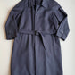 VNTG Christian Dior (42R / 44R) Slate Blue 100% Wool Twill Balmacaan Over Coat