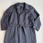 VNTG Christian Dior (42R / 44R) Slate Blue 100% Wool Twill Balmacaan Over Coat