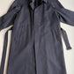 VNTG Christian Dior (42R / 44R) Slate Blue 100% Wool Twill Balmacaan Over Coat