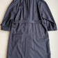 VNTG Christian Dior (42R / 44R) Slate Blue 100% Wool Twill Balmacaan Over Coat