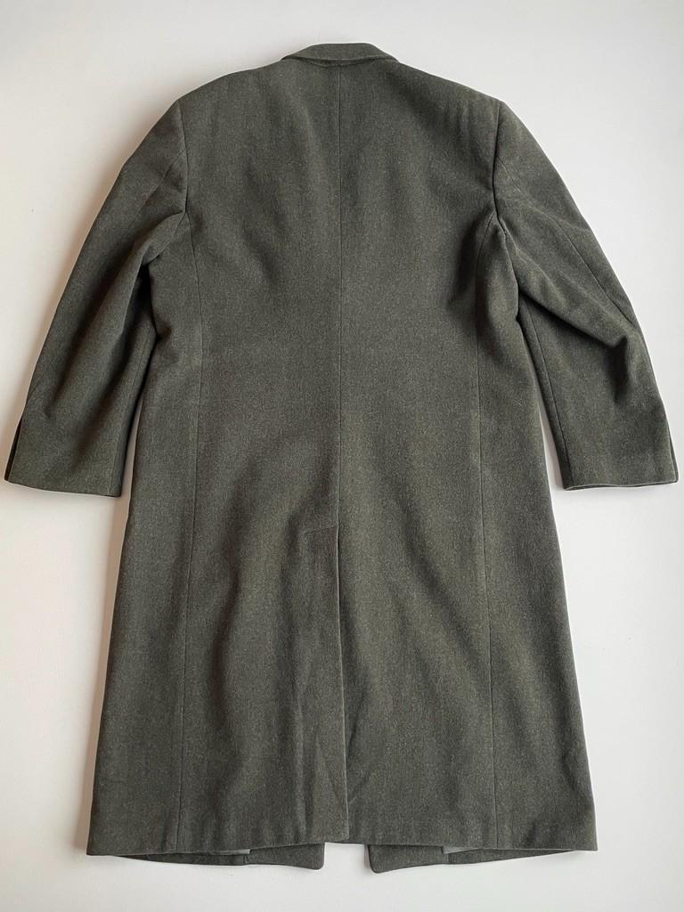 VNTG Giorgio Armani Le Collezioni (52 /42) Moss Green Wool Cashmere Over Coat