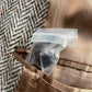 VNTG Crombie (42R) Wool Donegal Herringbone Tweed Flecked Balmacaan Overcoat