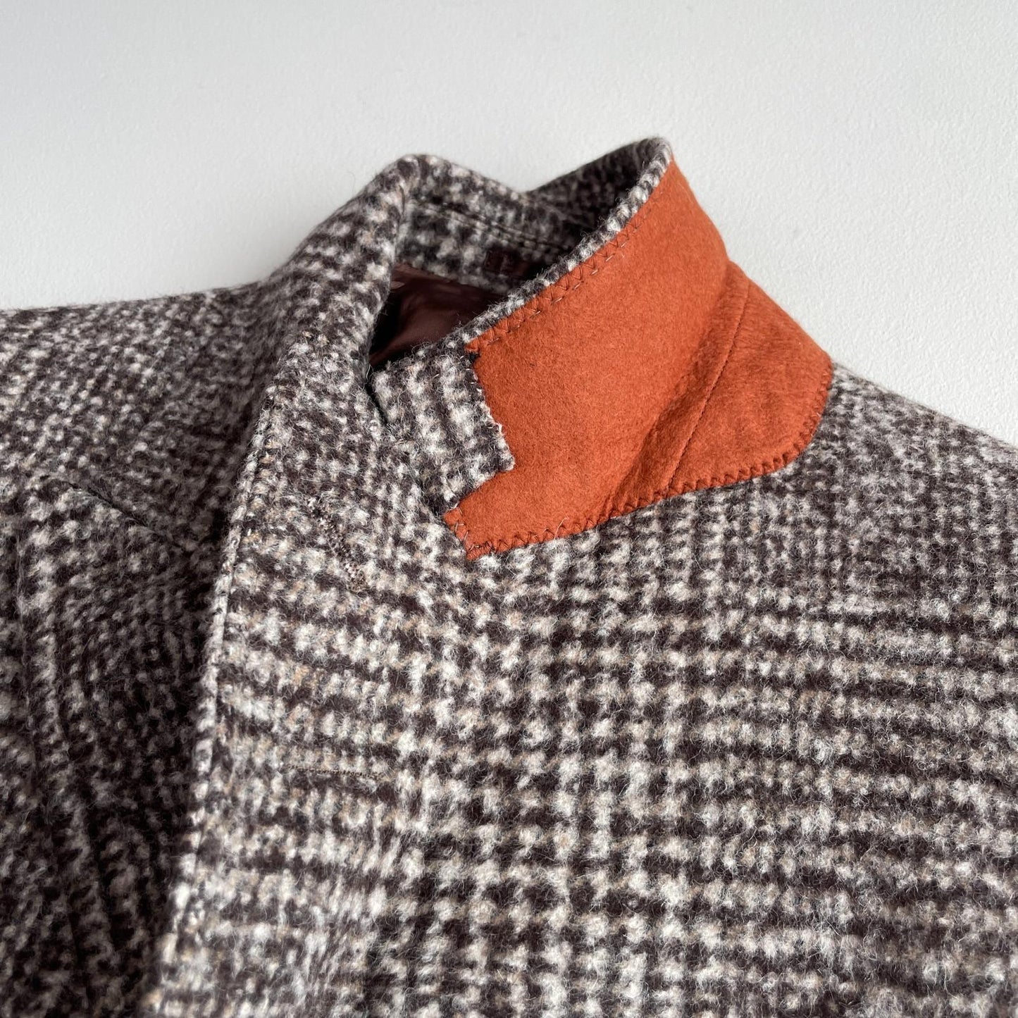 NWOT Paul Stuart (40R) Wool Baby Alpaca Maroon Melange 4 Pocket Topcoat