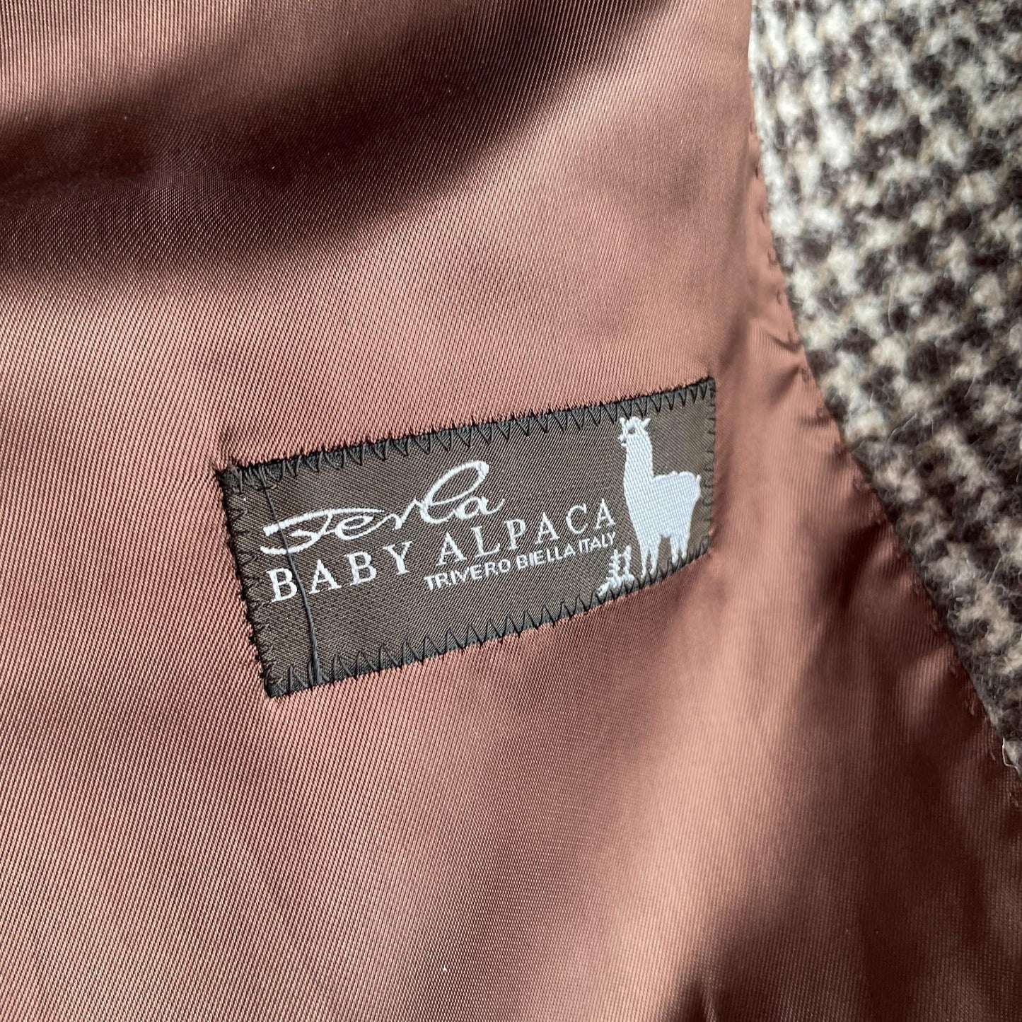 NWOT Paul Stuart (40R) Wool Baby Alpaca Maroon Melange 4 Pocket Topcoat
