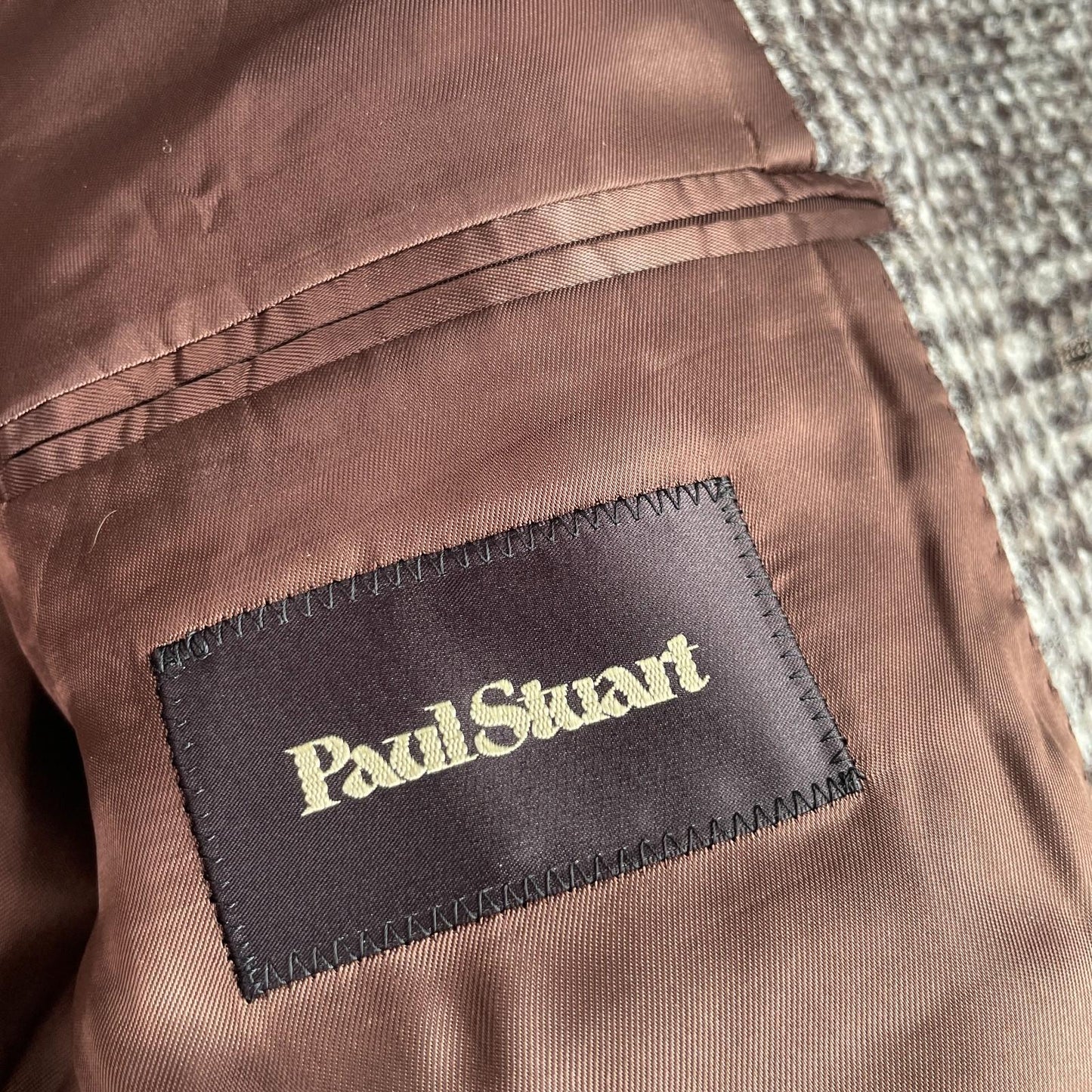 NWOT Paul Stuart (40R) Wool Baby Alpaca Maroon Melange 4 Pocket Topcoat