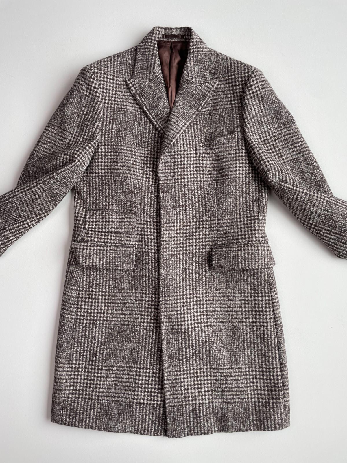 NWOT Paul Stuart (40R) Wool Baby Alpaca Maroon Melange 4 Pocket Topcoat