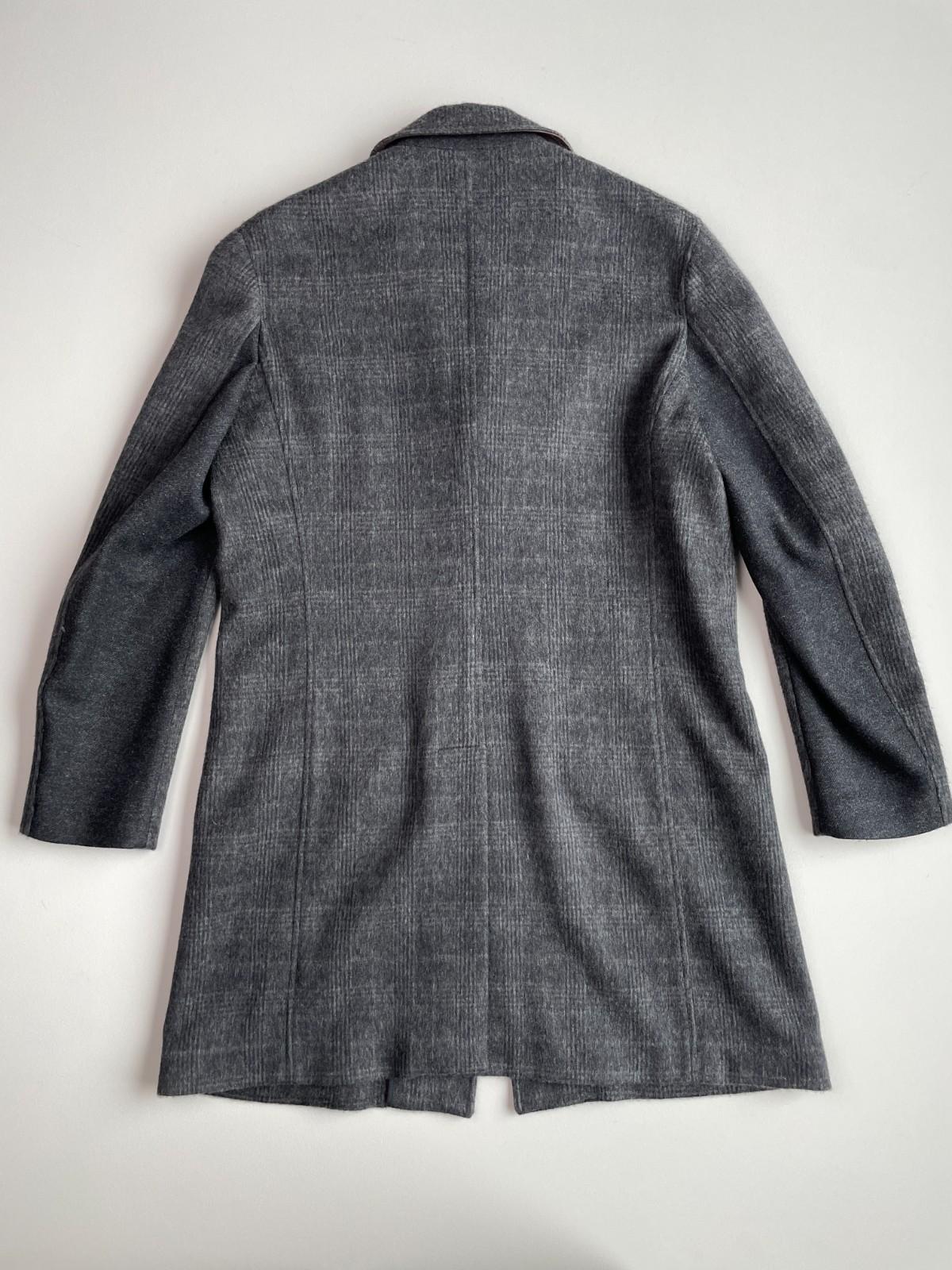 NWOT Billy Reid (XL) Wool/Cashmere Check Brushed Walking Topcoat