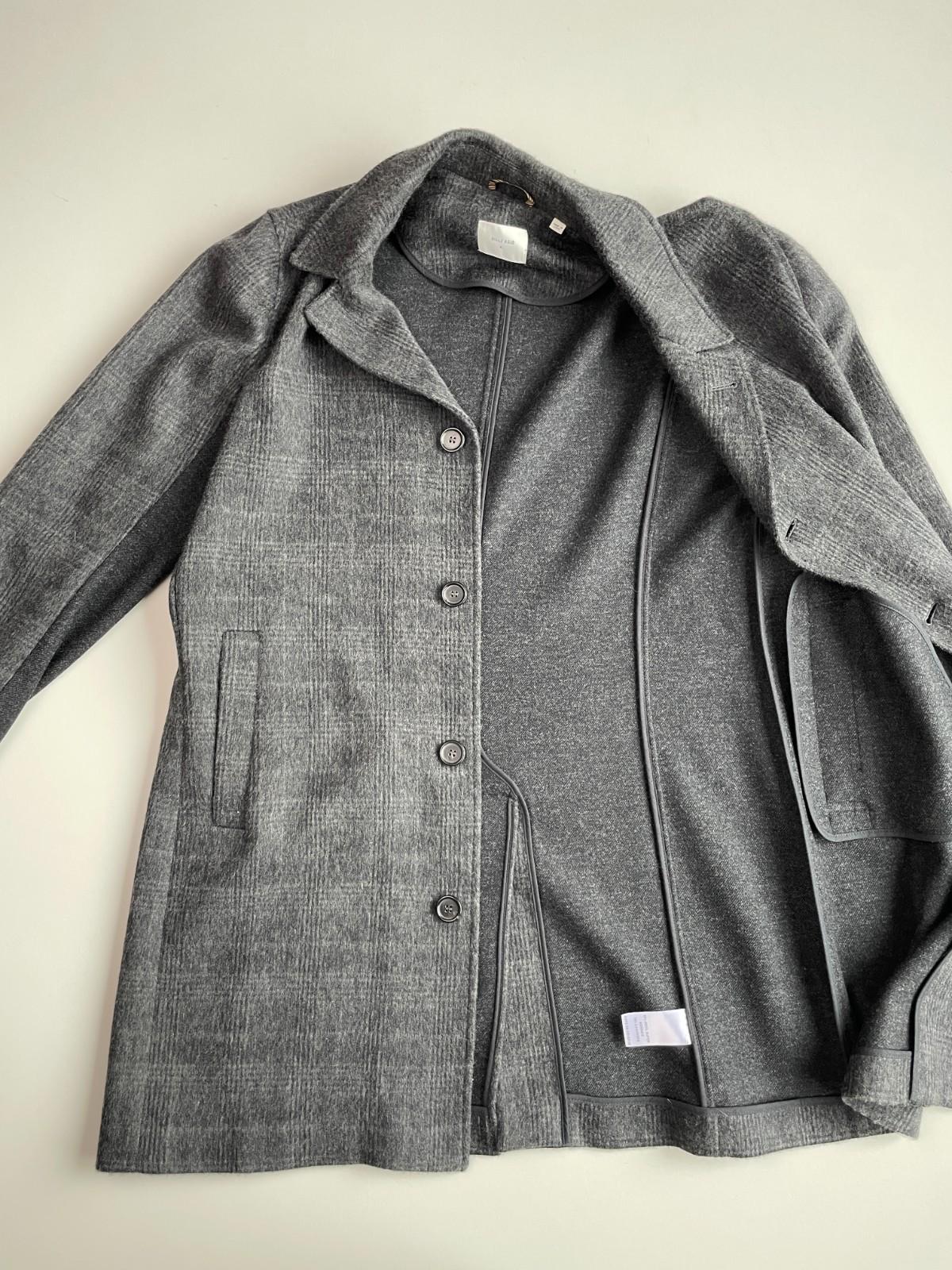 NWOT Billy Reid (XL) Wool/Cashmere Check Brushed Walking Topcoat