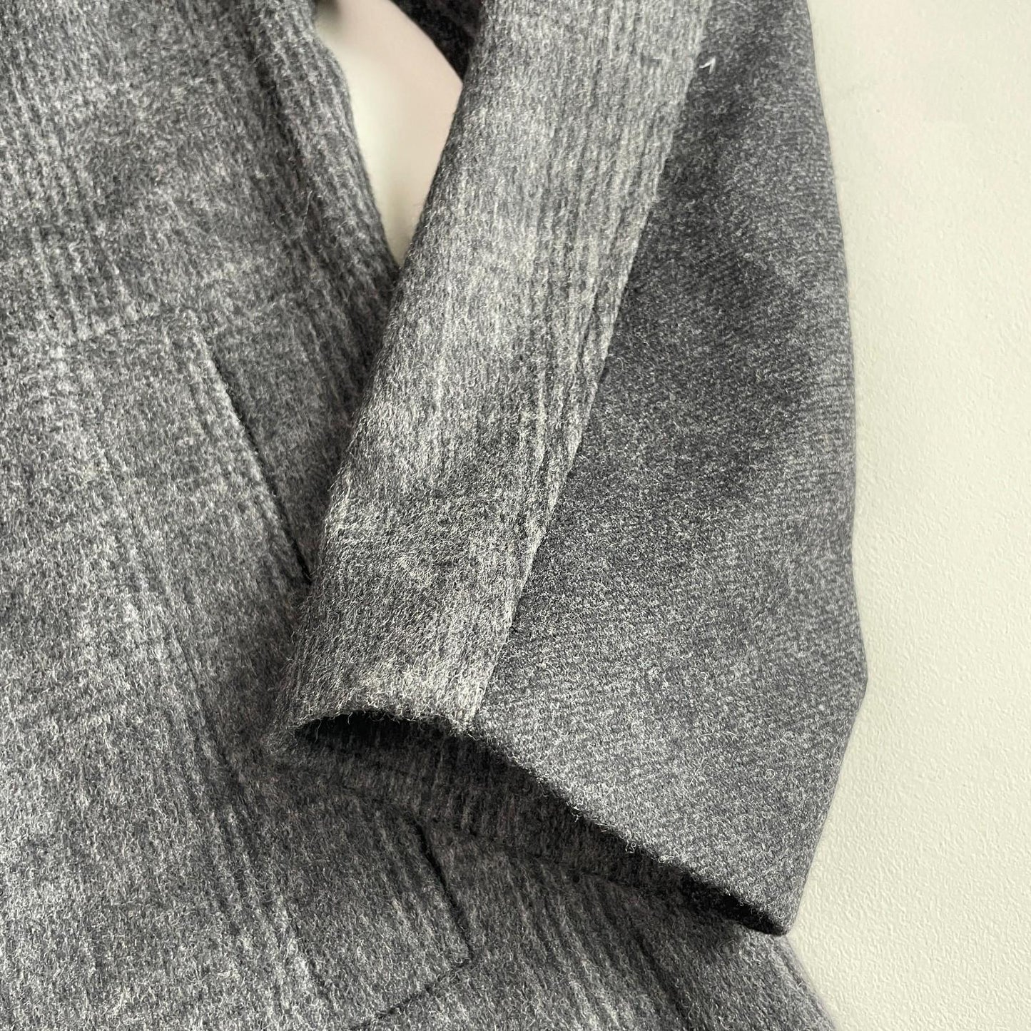 NWOT Billy Reid (XL) Wool/Cashmere Check Brushed Walking Topcoat