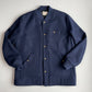 Dehen 1920 (XL) Navy Blue 100% Wool Ribbed Field Jacket Coat