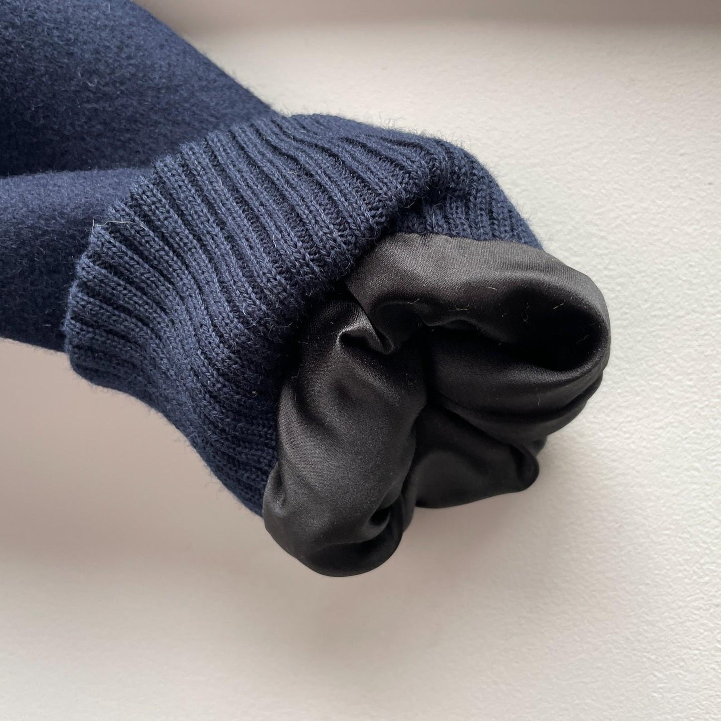 Dehen 1920 (XL) Navy Blue 100% Wool Ribbed Field Jacket Coat