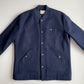 Dehen 1920 (XL) Navy Blue 100% Wool Ribbed Field Jacket Coat