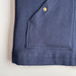 Dehen 1920 (XL) Navy Blue 100% Wool Ribbed Field Jacket Coat