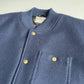 Dehen 1920 (XL) Navy Blue 100% Wool Ribbed Field Jacket Coat