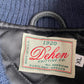 Dehen 1920 (XL) Navy Blue 100% Wool Ribbed Field Jacket Coat