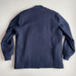 Dehen 1920 (XL) Navy Blue 100% Wool Ribbed Field Jacket Coat