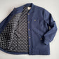 Dehen 1920 (XL) Navy Blue 100% Wool Ribbed Field Jacket Coat