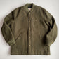 Dehen 1920 (XL) Army Green 100% Wool Ribbed Field Jacket Coat